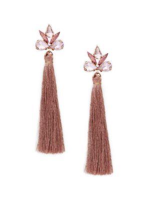 Design Lab Stone Cluster & Tassel Drop Earrings