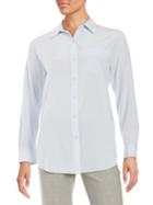 Donna Karan New York Stretch-silk Button-front Shirt