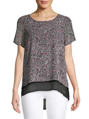 Michael Michael Kors Floral-print Sheer Top