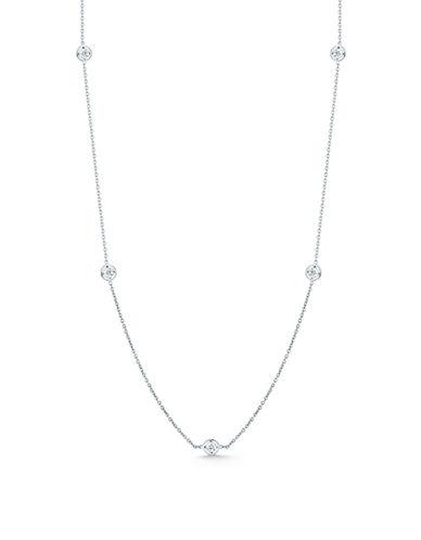 Roberto Coin Diamond And 18k White Gold Station Necklace