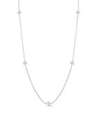 Roberto Coin Diamond And 18k White Gold Station Necklace