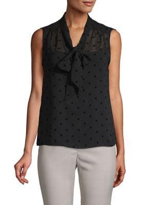 Calvin Klein Printed Self-tie Top