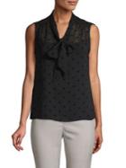 Calvin Klein Printed Self-tie Top