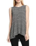 Vince Camuto Deco Layer Dots Ruffle-front Blouse