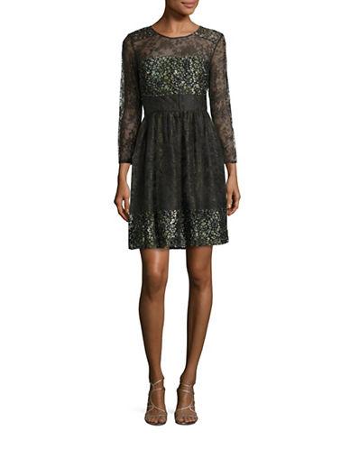 French Connection Floral Lace Fit-and-flare Dress