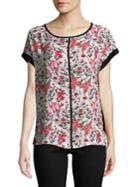 Ivanka Trump Short-sleeve Floral Top