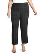 Nipon Boutique Plus Stretch Checked Crepe Trousers