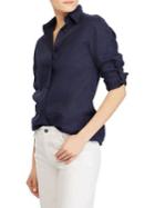 Lauren Ralph Lauren Roll-cuff Linen Button-down Shirt