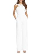 Ml Monique Lhuillier Ruffle Straight-leg Jumpsuit