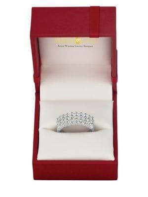 Morris & David 14k White Gold & Diamond Band Ring - 1.5 Tcw
