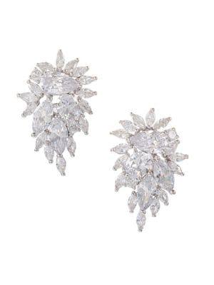 Nina Carlisle Crystal Omega Clip Earrings