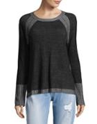 Two By Vince Camuto Two Tone Crewneck Sweater