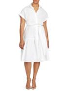 Lauren Ralph Lauren Plus Fit-and-flare Cotton Dress