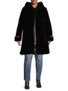 Gallery Plus Hooded Faux-fur Coat