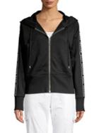 Michael Michael Kors Logo Cotton-blend Zip Hooded Jacket
