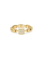 Michael Kors Marcer Link 14k Goldplated And Crystal Ring