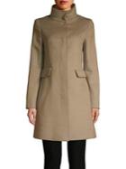 Max Mara Studio Agnese Stand Collar Wool Coat