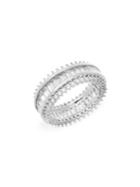 Lord & Taylor 925 Sterling Silver & Crystal Eternity Band Ring