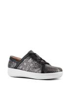 Fitflop F-sporty Python-print Leather Sneakers