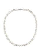 Sonatina Sterling Silver & 6.5-7mm White Pearl Single Strand Necklace