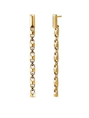 Michael Kors Mercer Link Linear 14k Gold-plated Earrings