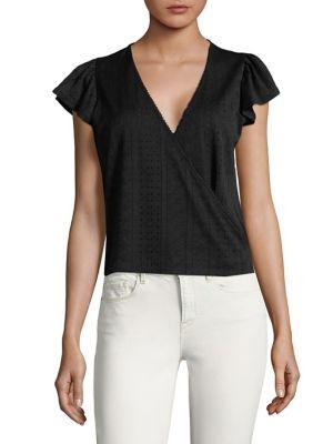 Highline Collective Eyelet Knit Wrap Top