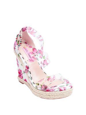 Betsey Johnson Fraser Floral Wedge Sandals