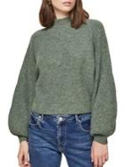 Miss Selfridge Balloon-sleeve Mockneck Sweater
