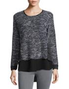 Two By Vince Camuto Two-tone Hi-lo Sweater