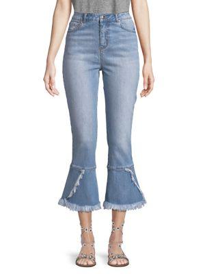 Design Lab Lord & Taylor Tulip Hem Flared Jeans