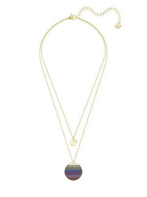 Swarovski Ginger Multi-colored Goldtone Layered Pendant