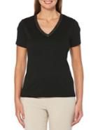 Rafaella Embellishment V-neck Top