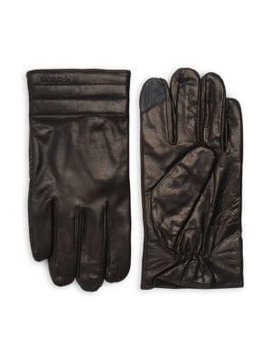Calvin Klein Quilted Leather Gloves