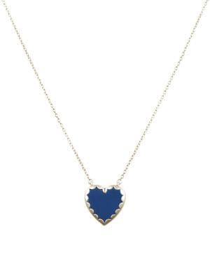 Lucky Brand Milagro Indigo Ranch Heart Pendant Necklace