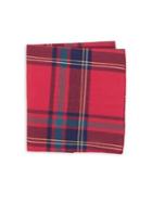 Black Brown Olean Plaid Cotton Pocket Square