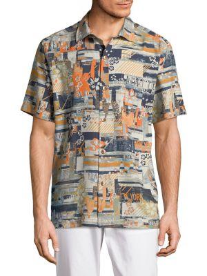 Tommy Bahama Hello From New York Silk Shirt