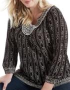Lucky Brand Plus Peasant Top