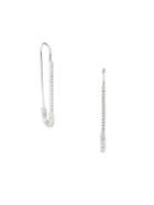 Cz By Kenneth Jay Lane Crystal Safety Pin Earrings