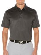 Callaway Big And Tall Striped And Textured Button-front Polo