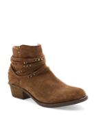 Kensie Gilberto Strappy Suede Ankle Booties