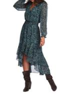 1.state Snakeskin-print High-low Dress