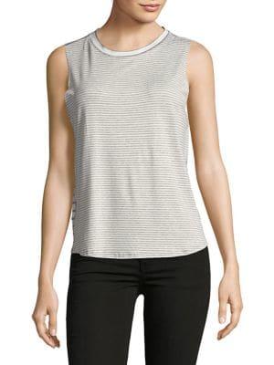 Design Lab Stripe Hi-lo Tank Top