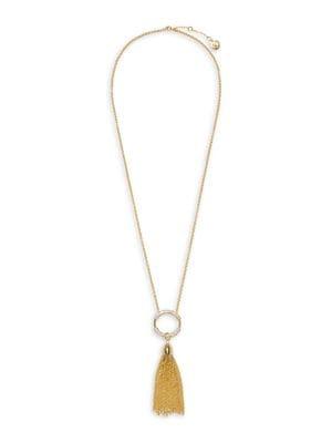 Vince Camuto Crystal Pave Tassel Fringe Necklace