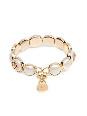 Lauren Ralph Lauren Faux-pearl And Goldtone Bracelet