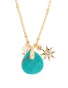 Lonna & Lilly 4mm Faux Pearl And Reconstituted December Birthstone Charm Necklace