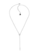 Karl Lagerfeld Mini Rhodium-plated Pave Silhouette Choupette Y Necklace