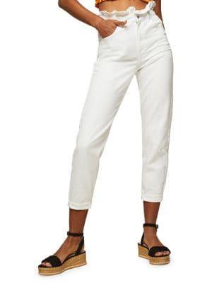 Miss Selfridge Frill High-rise Mom Jeans