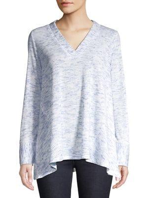 Jones New York V-neck Rib-knit Top