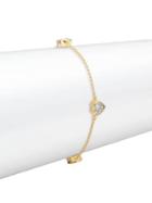 Kate Spade New York Goldtone And Cubic Zirconia Heart Line Bracelet