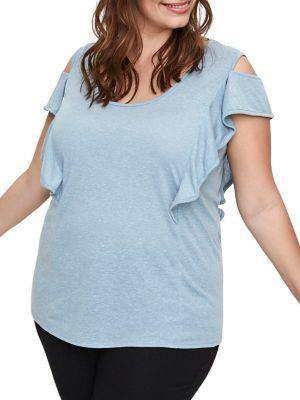 Junarose Plus Katie Mille Cold-shoulder Top